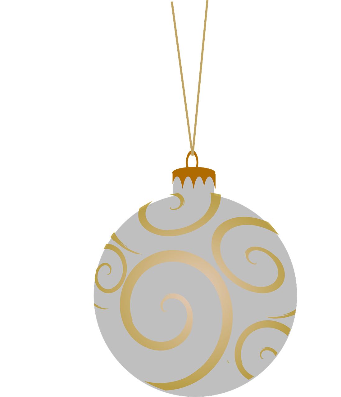 White Christmas Ornaments Transparent PNG Image