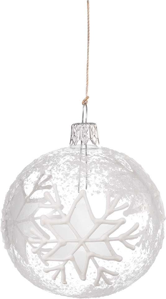 White Christmas Ornaments Transparent PNG Image