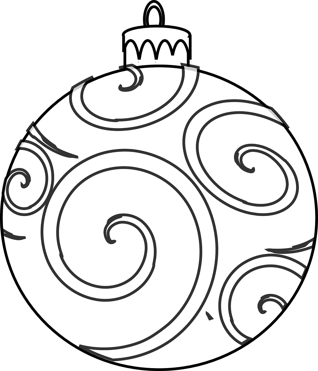 White Christmas Ornaments Transparent PNG Image