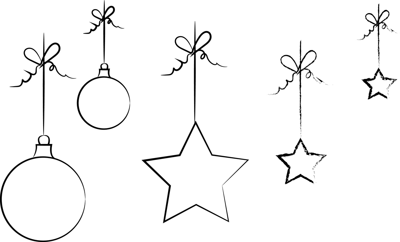 White Christmas Ornaments Transparent PNG Image