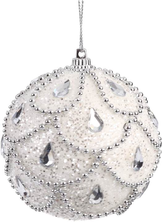 White Christmas Ornaments Transparent PNG Image