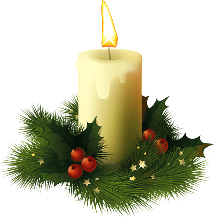 Candle Christmas Gold Transparent PNG Image
