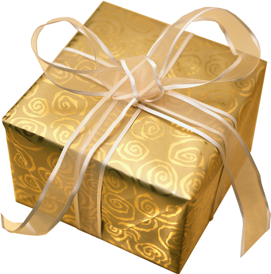Gift Christmas Gold Transparent PNG Image