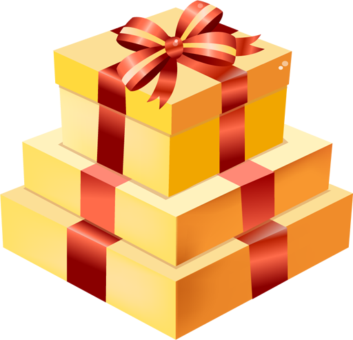 Gift Christmas Gold Transparent PNG Image
