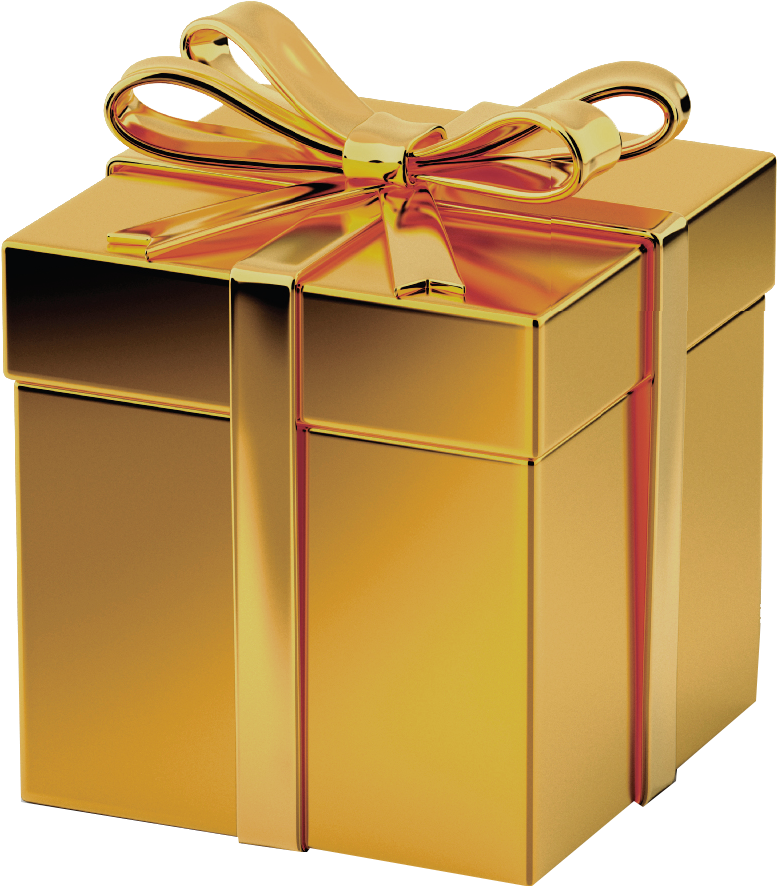 Gift Christmas Gold File Transparent PNG Image
