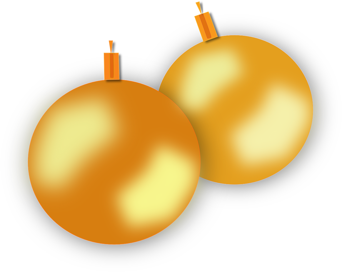 Ornaments Christmas Gold Transparent PNG Image