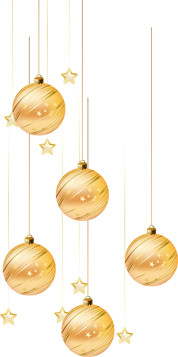 Ornaments Christmas Gold Transparent PNG Image