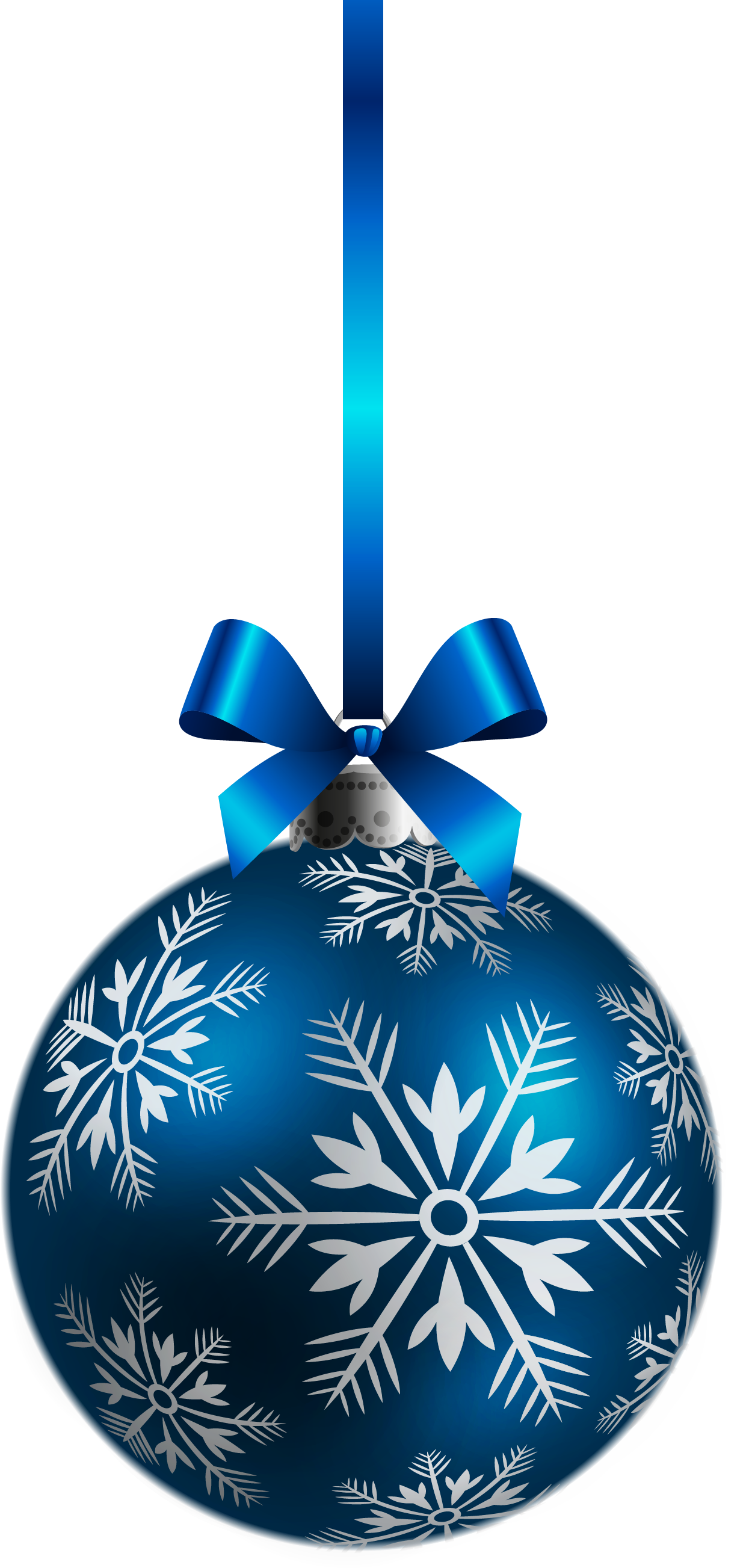 Blue Christmas Bauble Transparent PNG Image