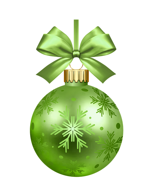 Pic Green Christmas Bauble Transparent PNG Image