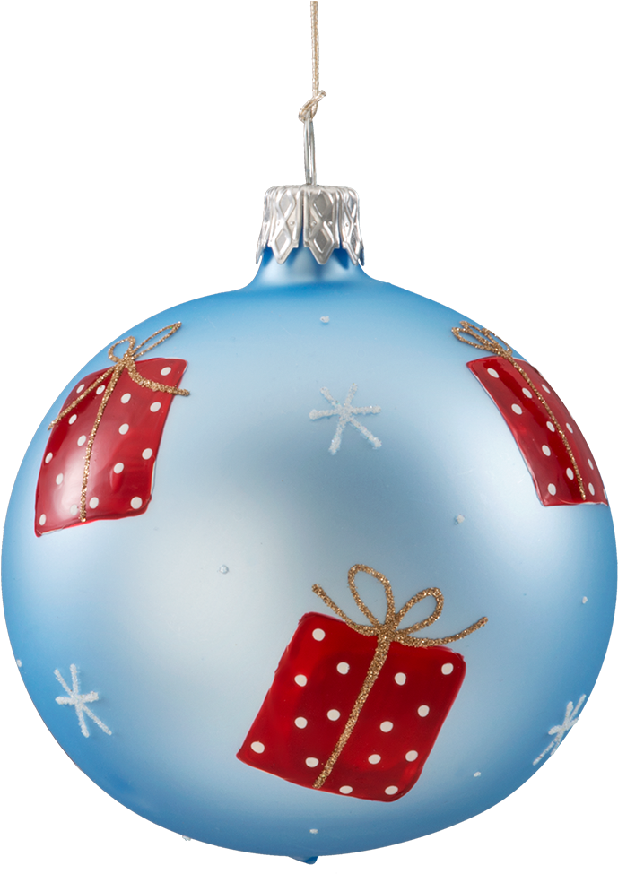Blue Christmas Bauble Transparent PNG Image