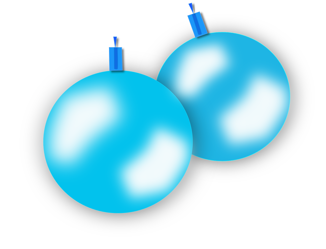 Blue Christmas Bauble Transparent PNG Image