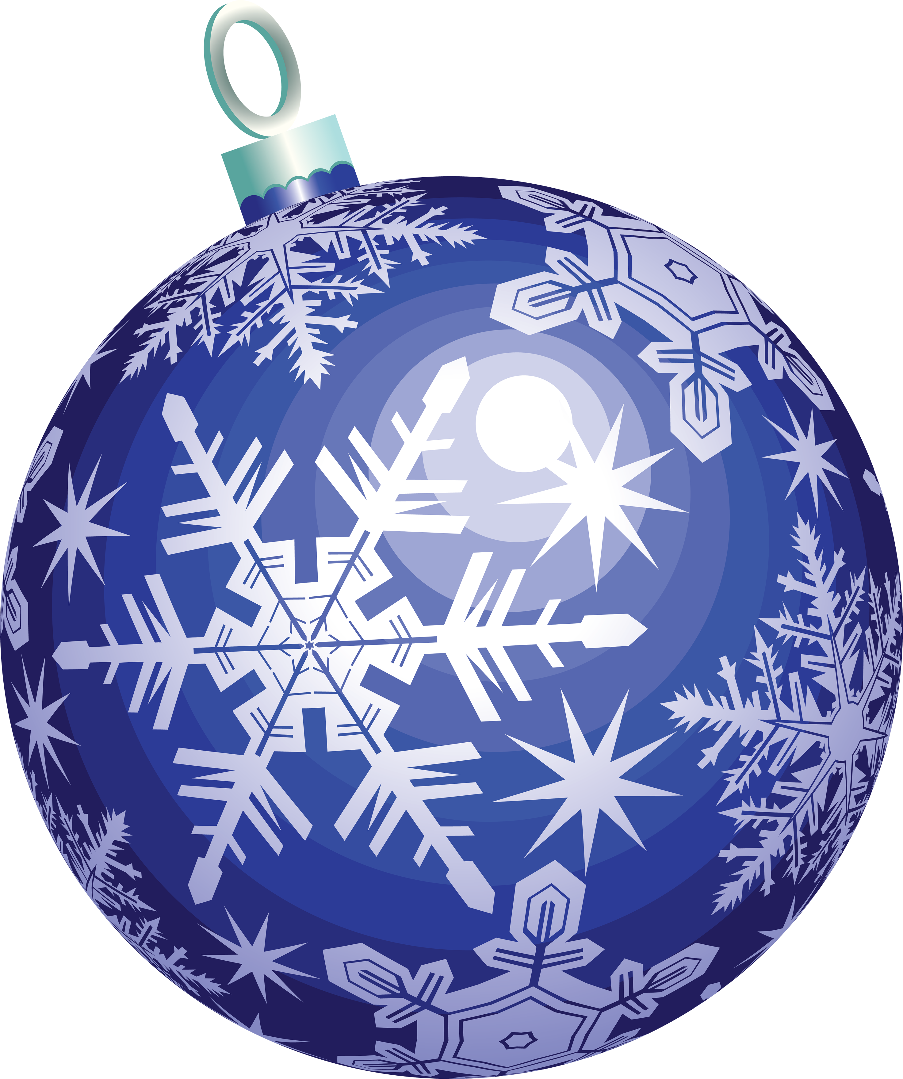 Blue Christmas Bauble Transparent PNG Image