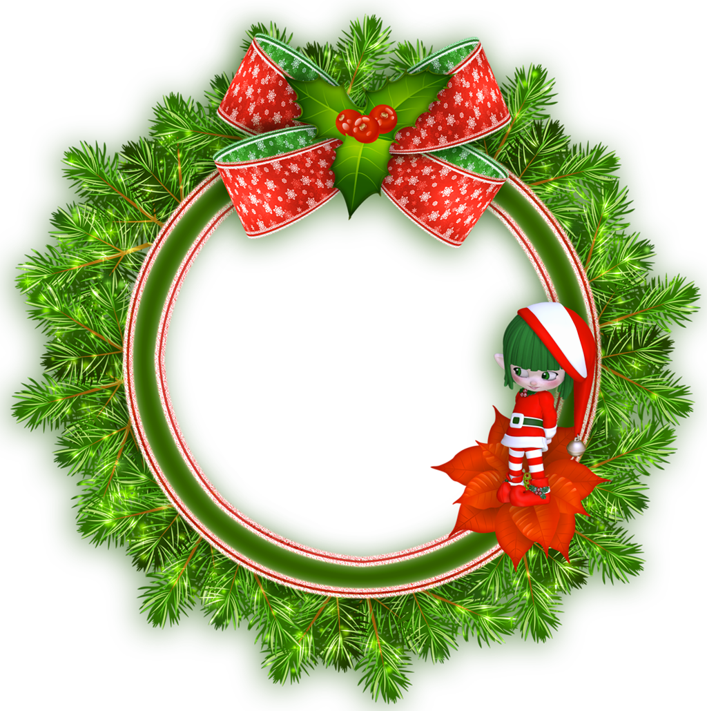 Frame Green Christmas Transparent PNG Image
