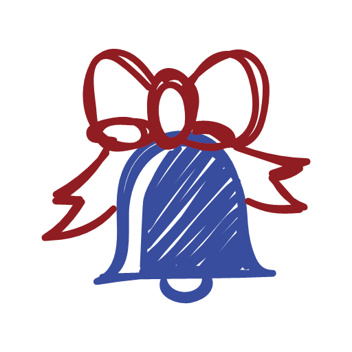 Blue Christmas Bell Transparent PNG Image