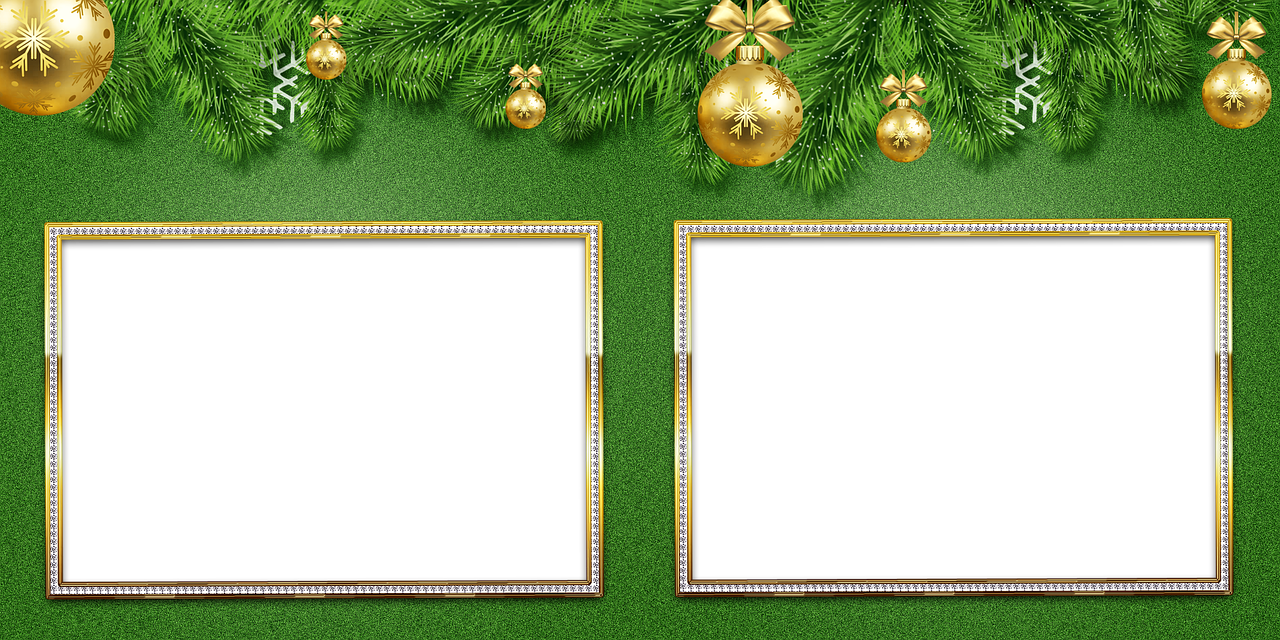 Frame Green Christmas File Transparent PNG Image