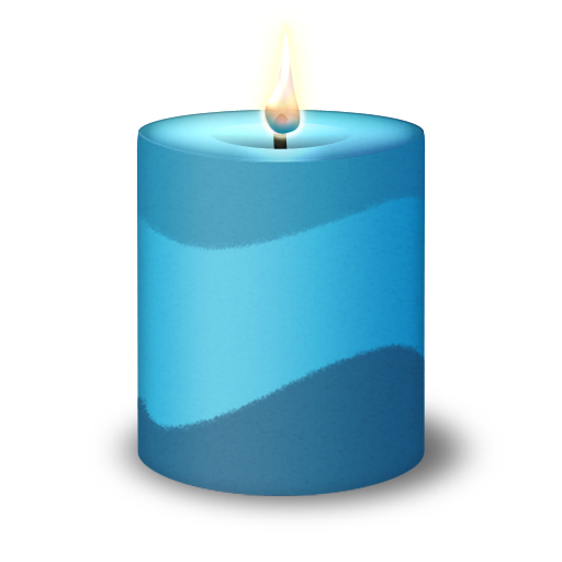 Blue Candle Christmas Transparent PNG Image