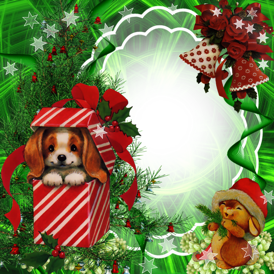 Frame Green Christmas Transparent PNG Image