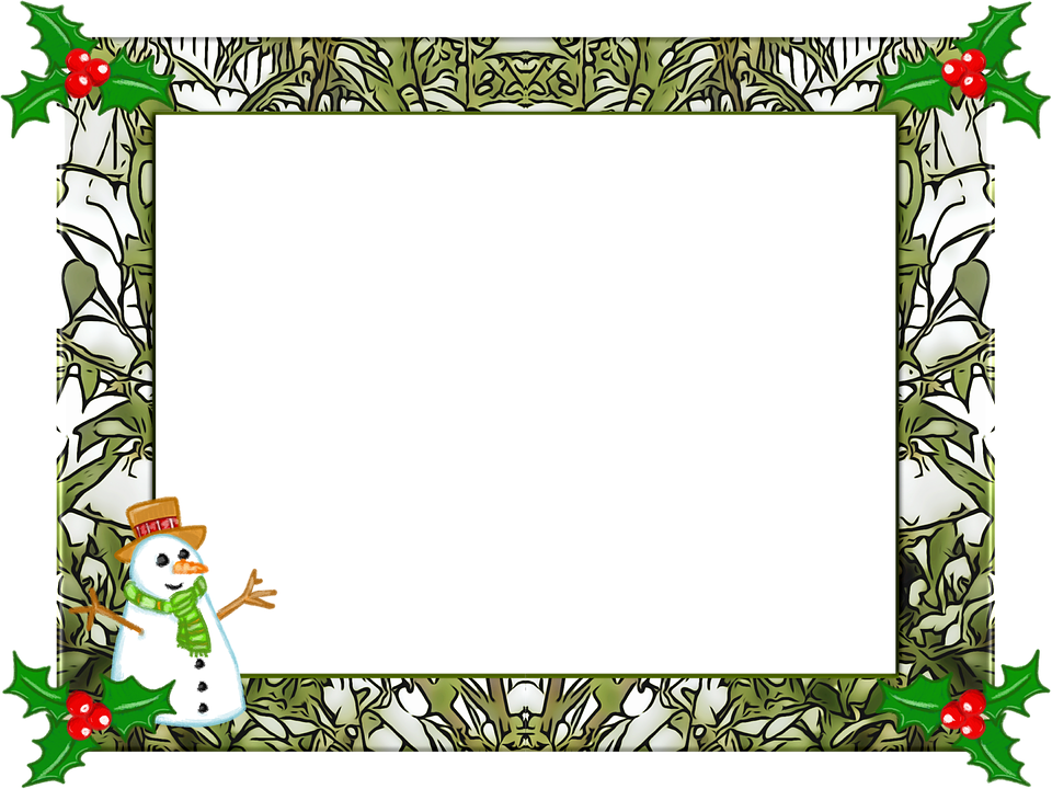 Frame Green Christmas Transparent PNG Image