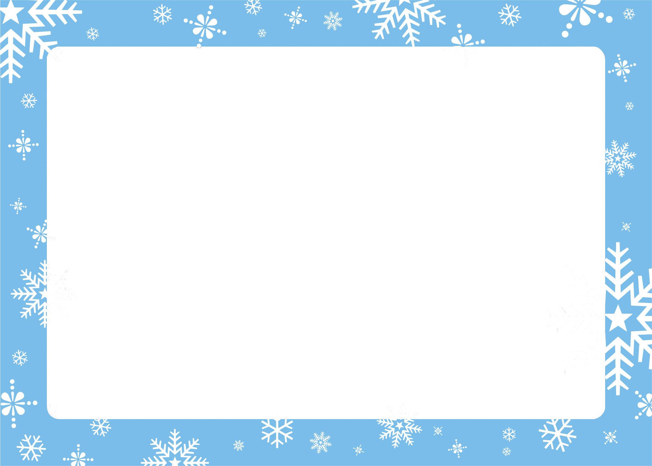 Blue Frame Christmas Transparent PNG Image
