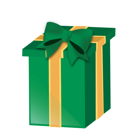 Green Christmas Gift Transparent PNG Image
