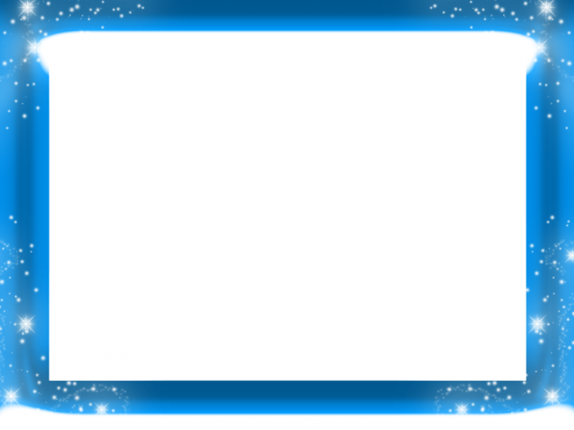 Blue Frame Christmas Transparent PNG Image