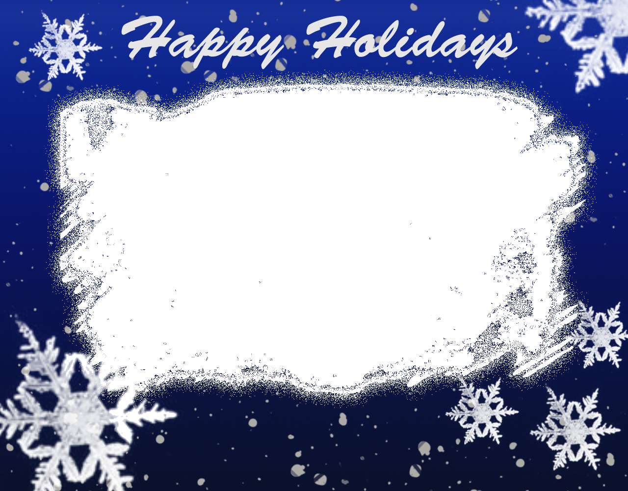 Blue Frame Christmas Transparent PNG Image
