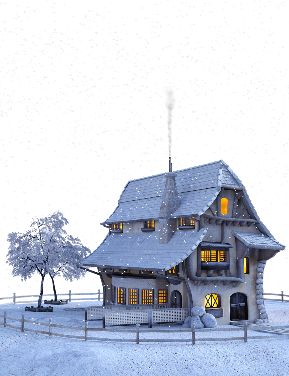 Christmas Landscape Transparent PNG Image