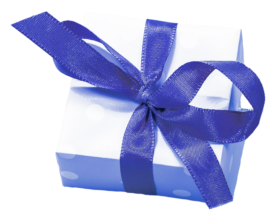 Blue Christmas Gift Transparent PNG Image