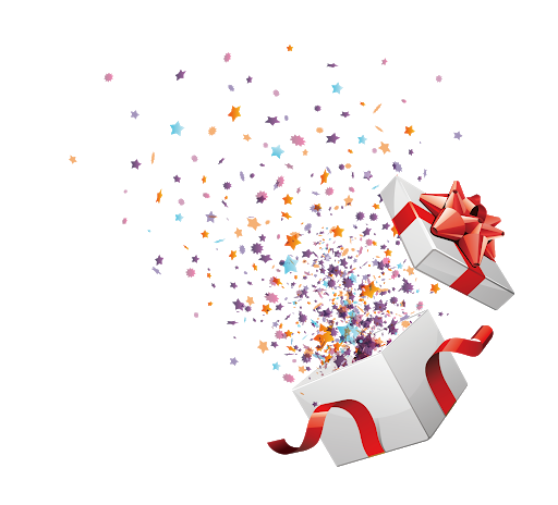 Open Christmas Gift File Transparent PNG Image
