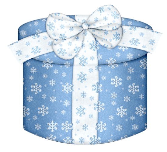 Blue Christmas Gift Transparent PNG Image