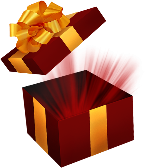 Open Christmas Gift Transparent PNG Image