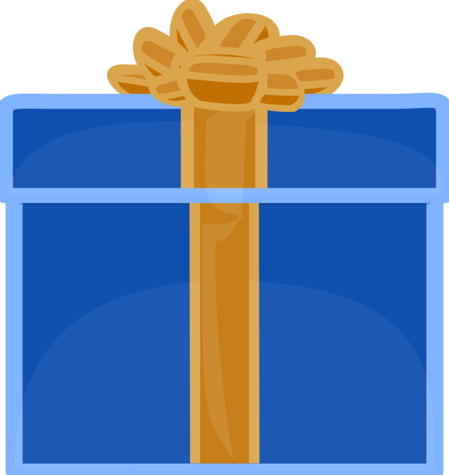 Blue Christmas Gift Transparent PNG Image