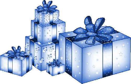 Blue Christmas Gift Transparent PNG Image