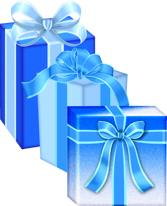 Blue Christmas Gift Transparent PNG Image