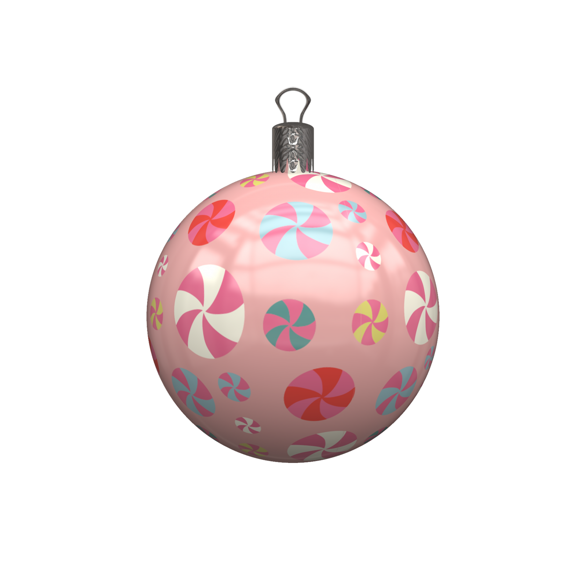 Pink Christmas Ornaments Transparent PNG Image
