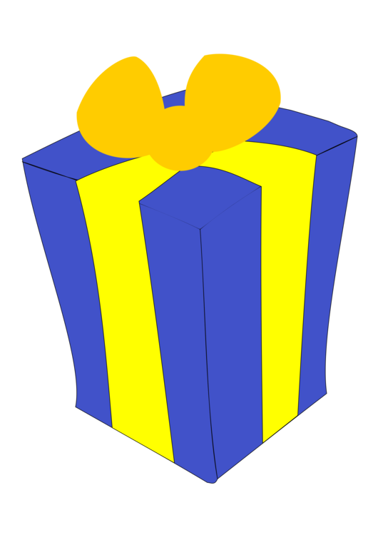 Blue Christmas Gift Transparent PNG Image