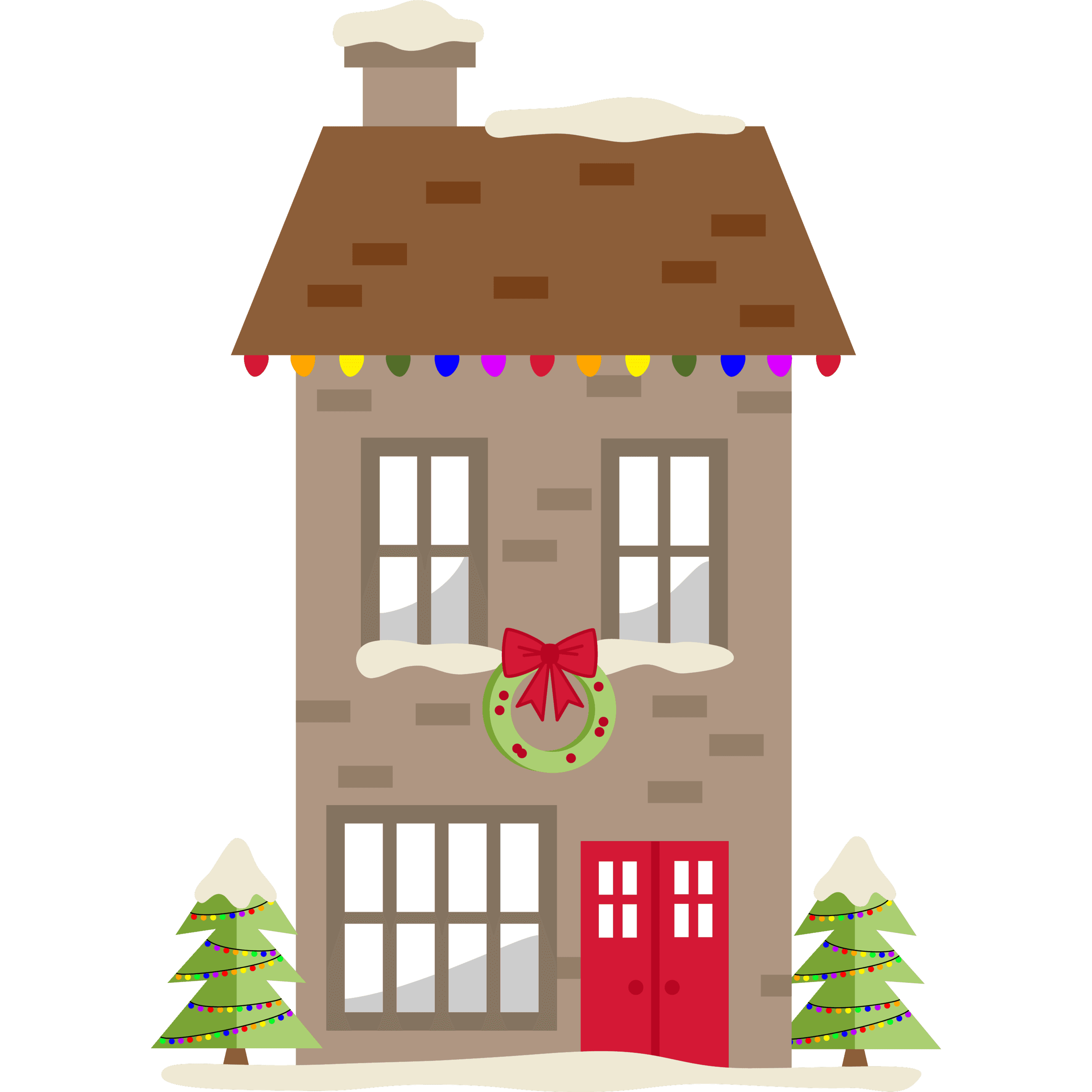 City Christmas Transparent PNG Image