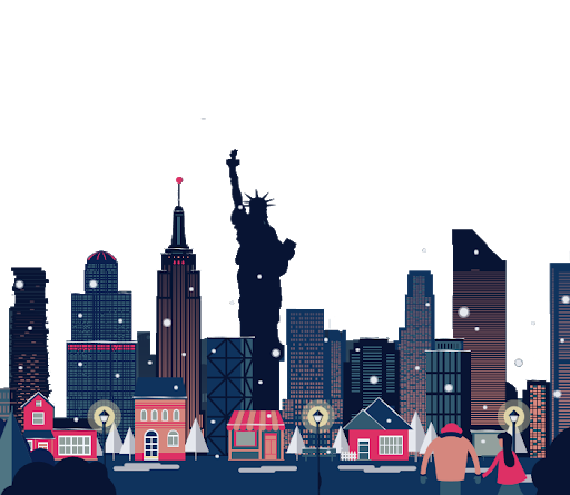 City Christmas Transparent PNG Image