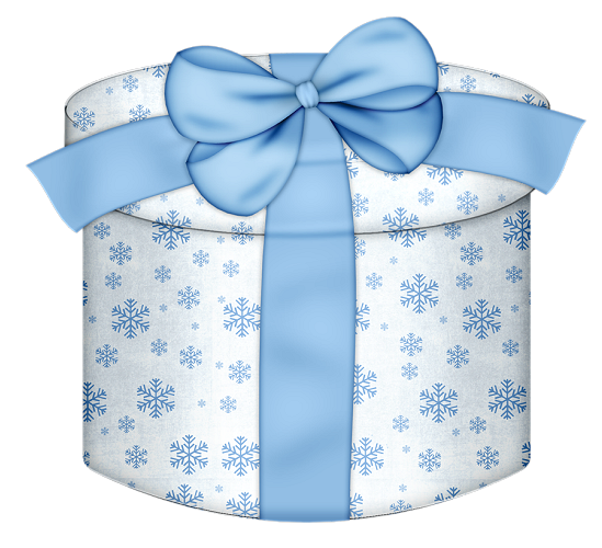 Blue Christmas Gift Transparent PNG Image