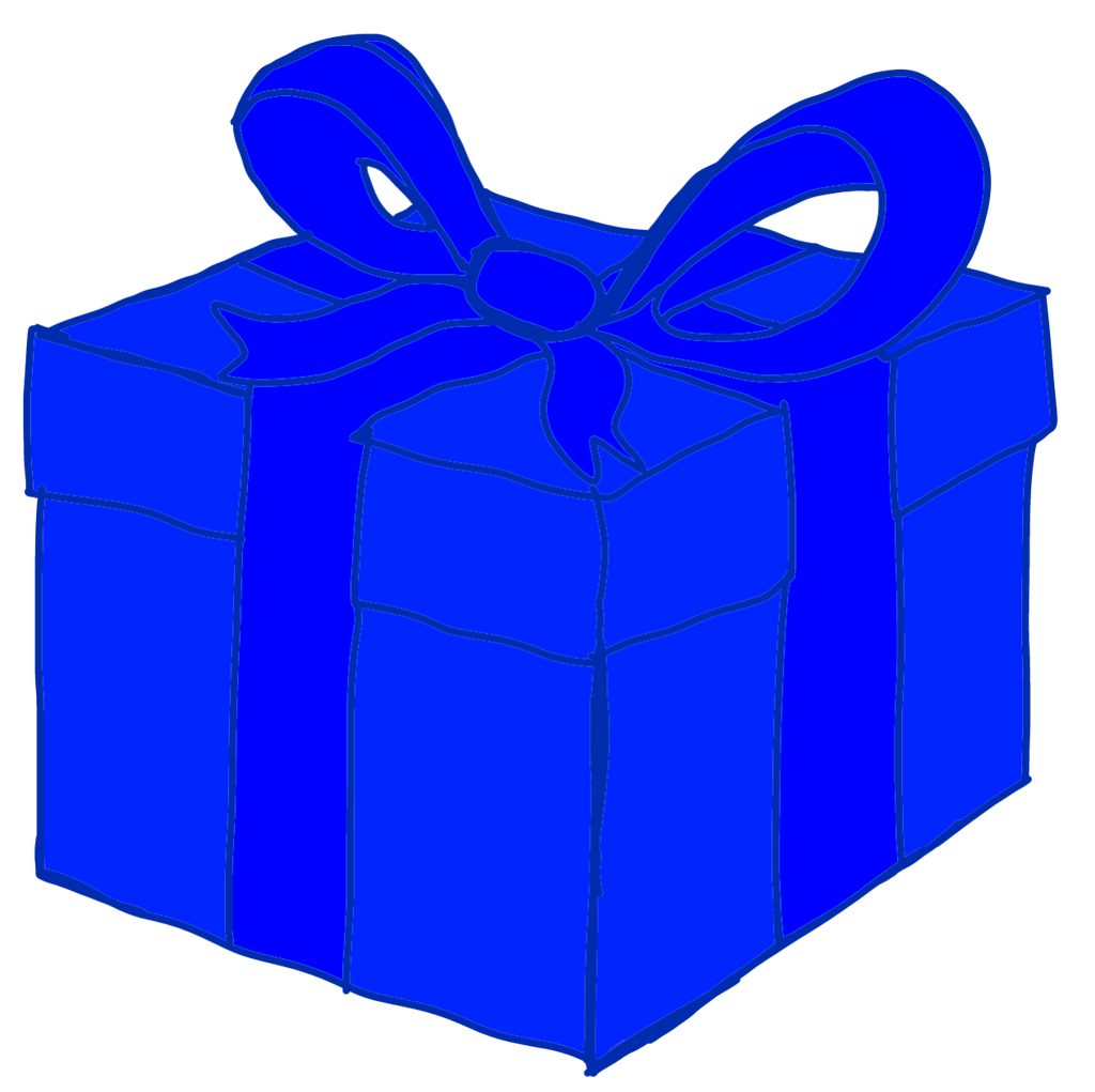 Blue Christmas Gift Transparent PNG Image