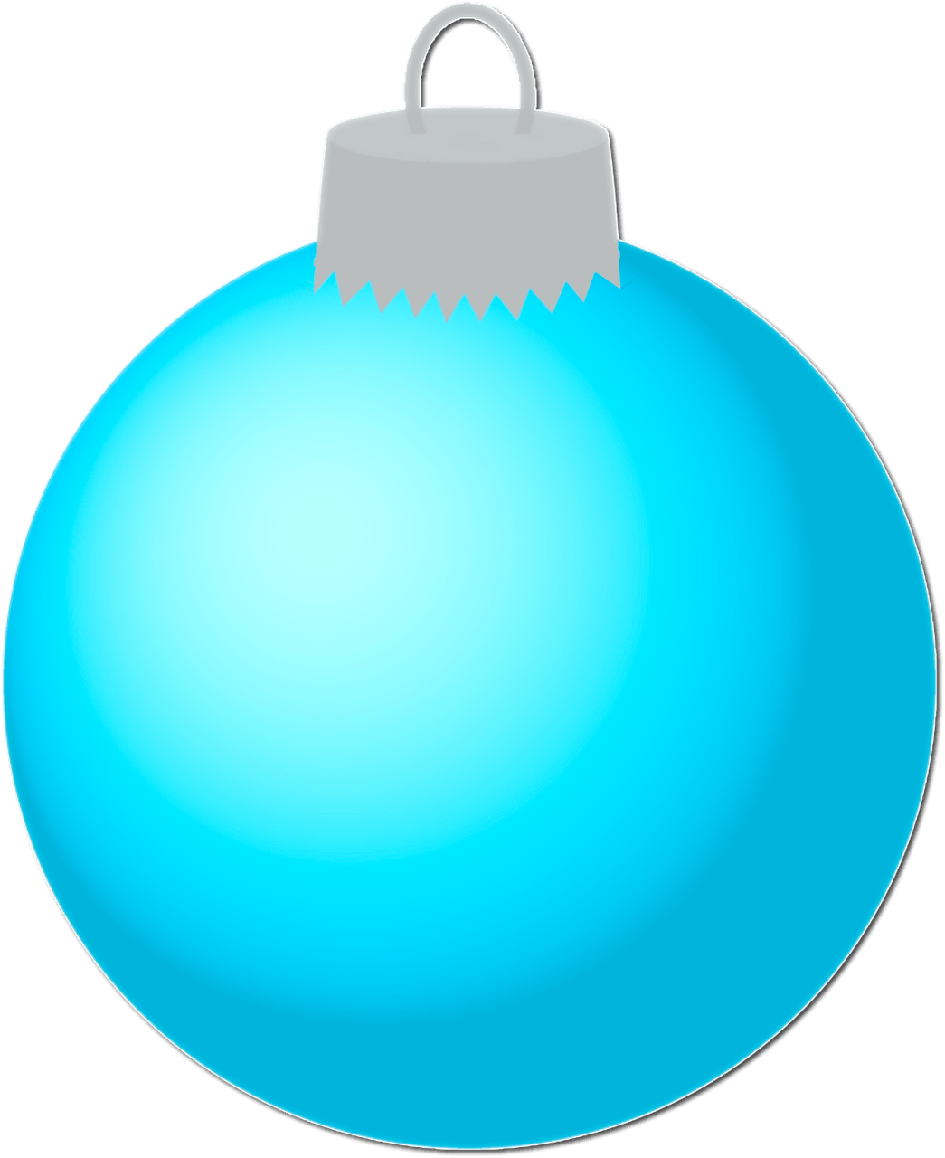 Blue Christmas Ornaments Transparent PNG Image