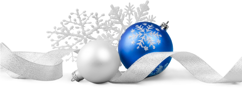 Blue Christmas Ornaments Transparent PNG Image