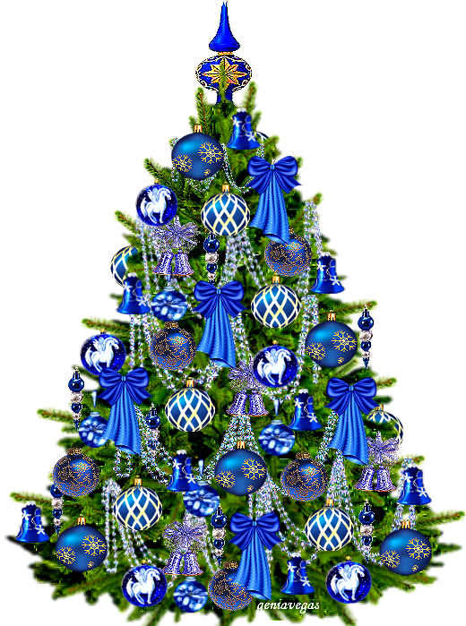 Blue Christmas Ornaments Transparent PNG Image