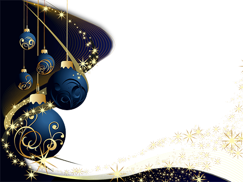 Blue Christmas Ornaments Transparent PNG Image