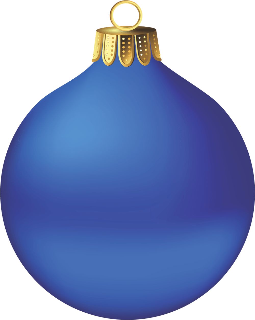 Blue Christmas Ornaments Transparent PNG Image