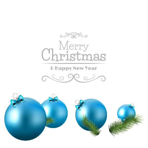 Blue Christmas Ornaments Transparent PNG Image