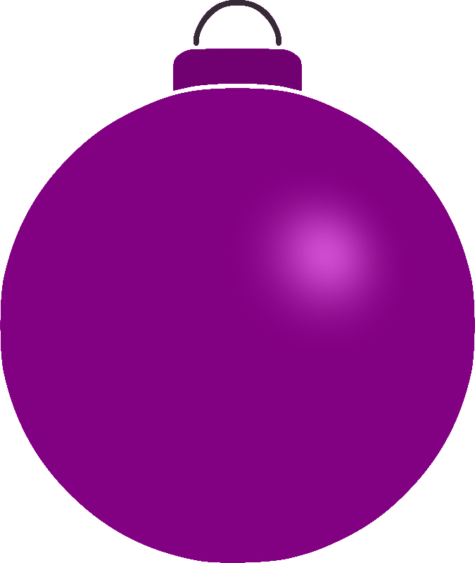 Purple Christmas Ornaments Transparent PNG Image