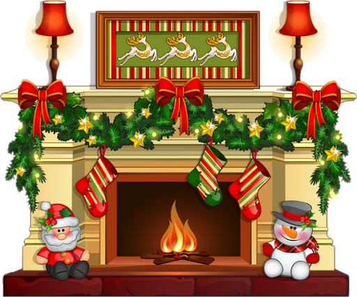 Fireplace Christmas Transparent PNG Image