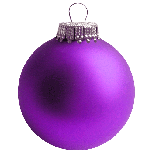 Purple Christmas Ornaments Transparent PNG Image