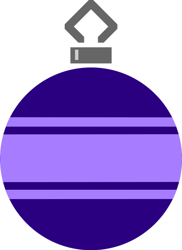 Purple Christmas Ornaments Transparent PNG Image